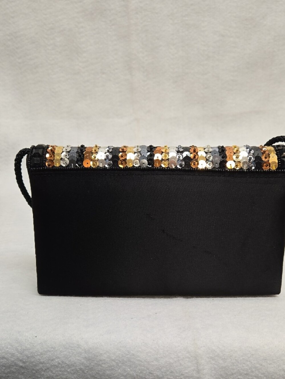 Sequin Striped Evening Clutch - Multicolor Matching Belt - Picture 4 of 10